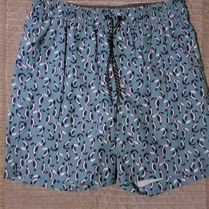 Hurley Penguin Patterned Swim Trunks